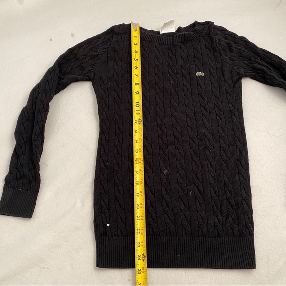 Lacoste black cable knit sweater 38 - Picture 9 of 11